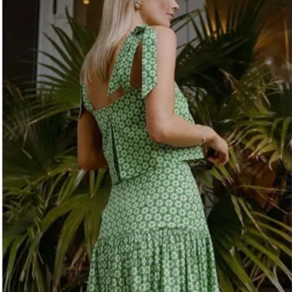 Antonio Melani x Style by Simkins Charlotte Printed Poplin Top& Skirt Set 6/14 - Picture 2 of 15